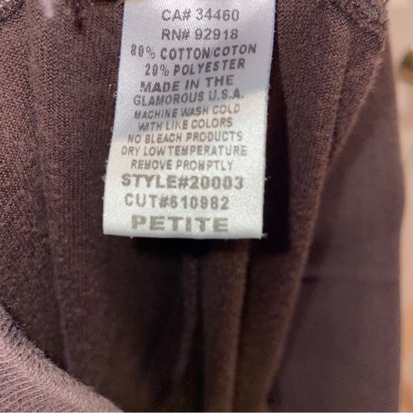 Juicy Couture Womens Track Pants Joggers Brown Velour Pants P - Picture 6 of 9